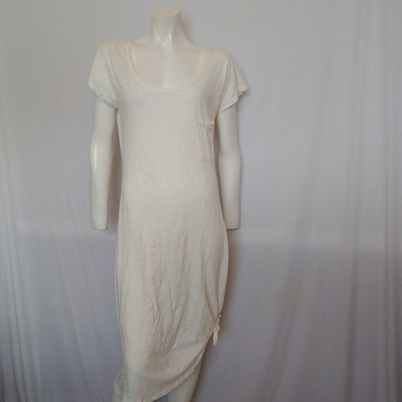 Yellow Dresses & Skirts - Yellow brand t-shirt dress with slit and tie for beach and tropical wear